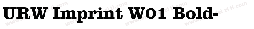 URW Imprint W01 Bold字体转换